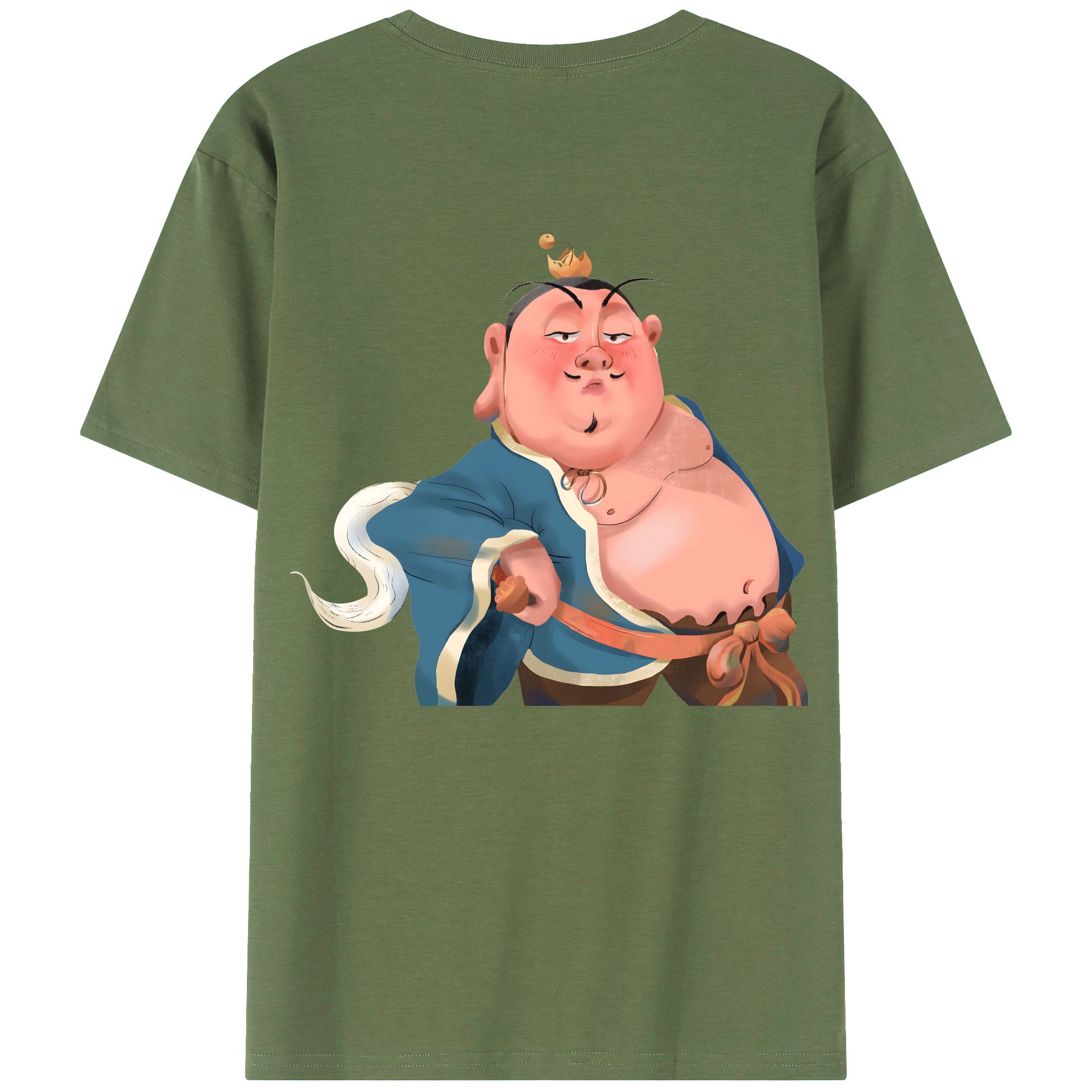（画像用） Ne Zha 2 ナタ 魔童の大暴れ 綿100％ メンズ半袖Tシャツ（バックプリント） 通気性